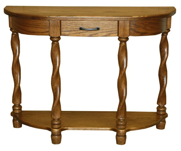 Royal Twist Half Oval Table