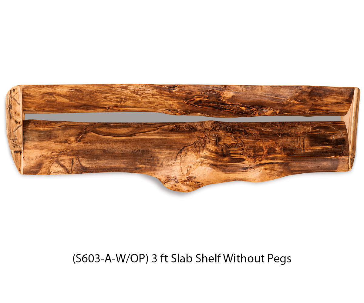 3 ft Slab Shelf with Pegs - Image 2