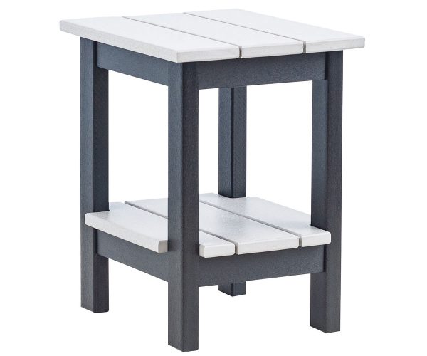 Modern End Table with Double Shelf