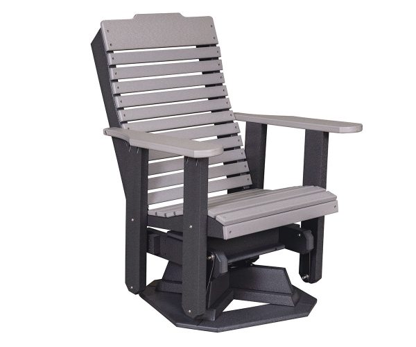 High Back Lumbar Swivel Glider