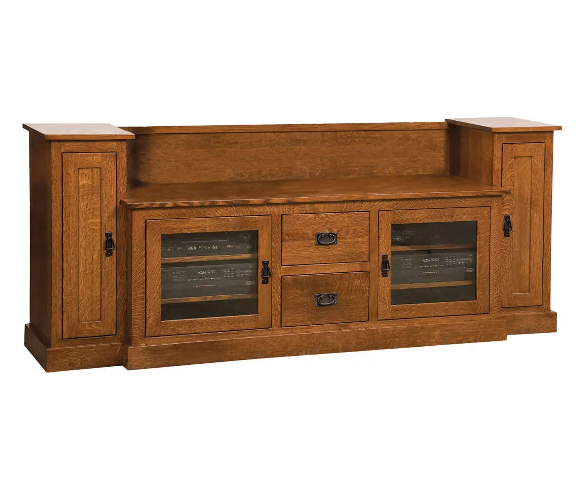 Mission TV Console with Towers