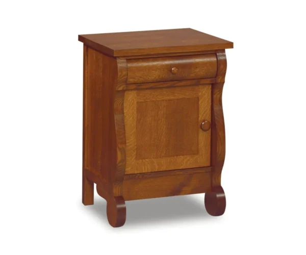 Old Classic Sleigh 1 Drawer 1 Door Nightstand