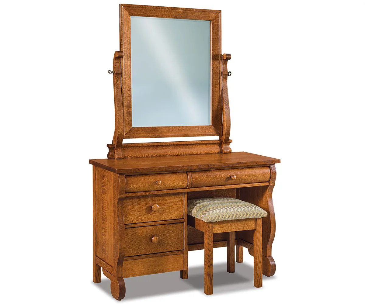 Old Classic Sleigh Vanity Dresser