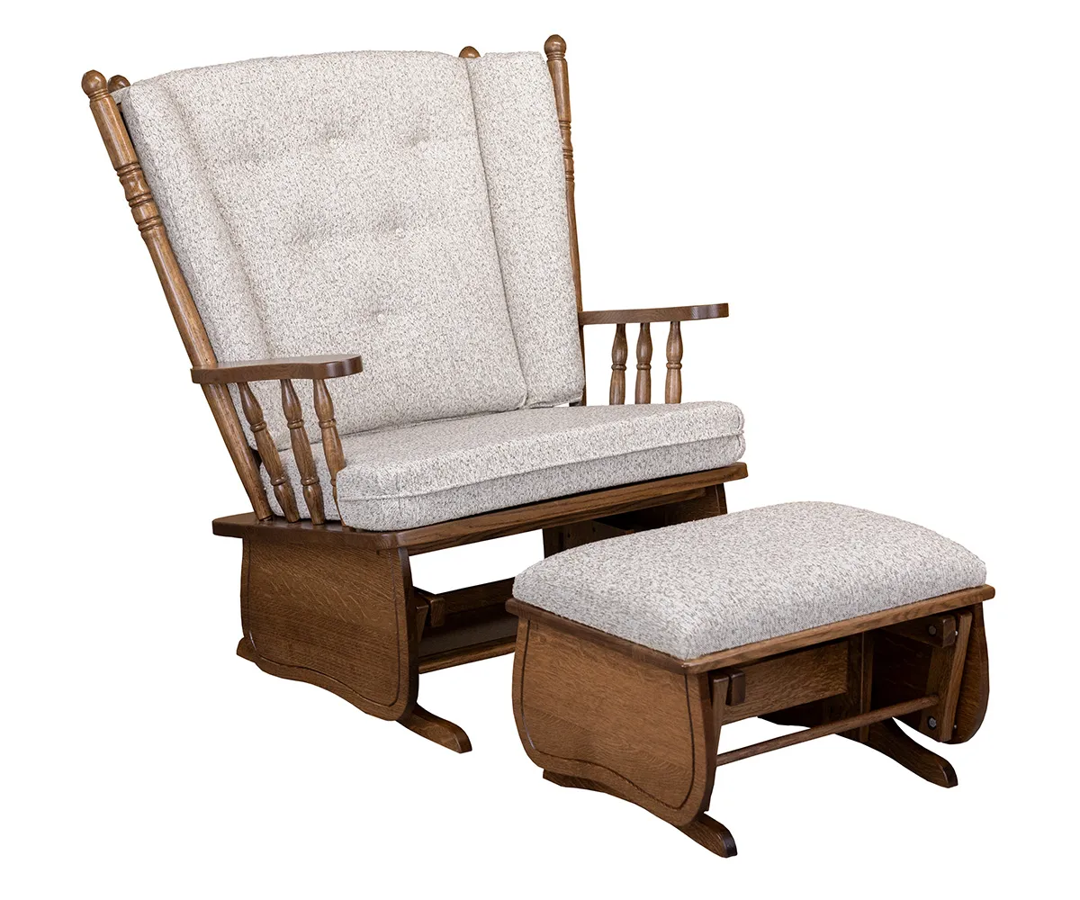 4 Post Highback Chair and a Half Glider and Ottoman