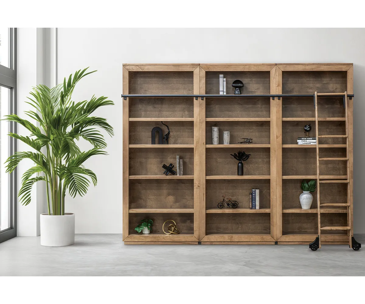 Lexus Rolling Ladder Bookcase with Ladder - Image 2