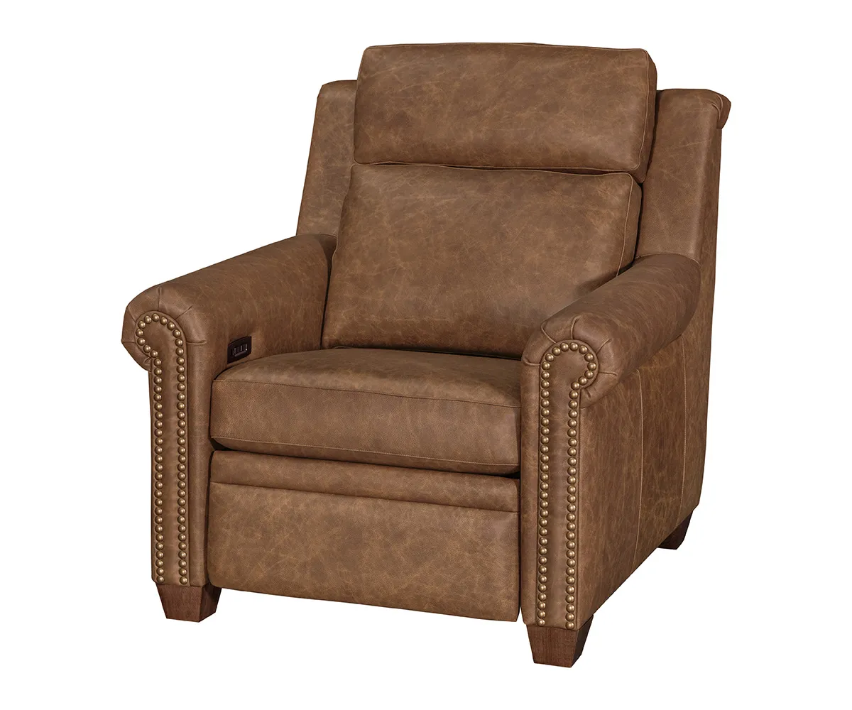 Remington Chair Recliner with Tilt Headrest - Rolled Arm