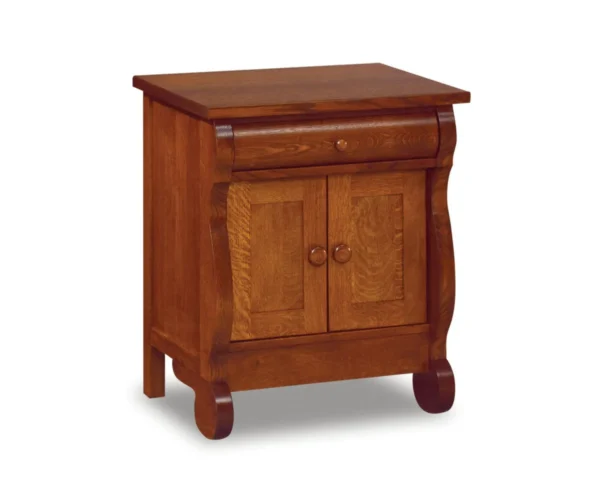 Old Classic Sleigh 1 Drawer 2 Door Nightstand