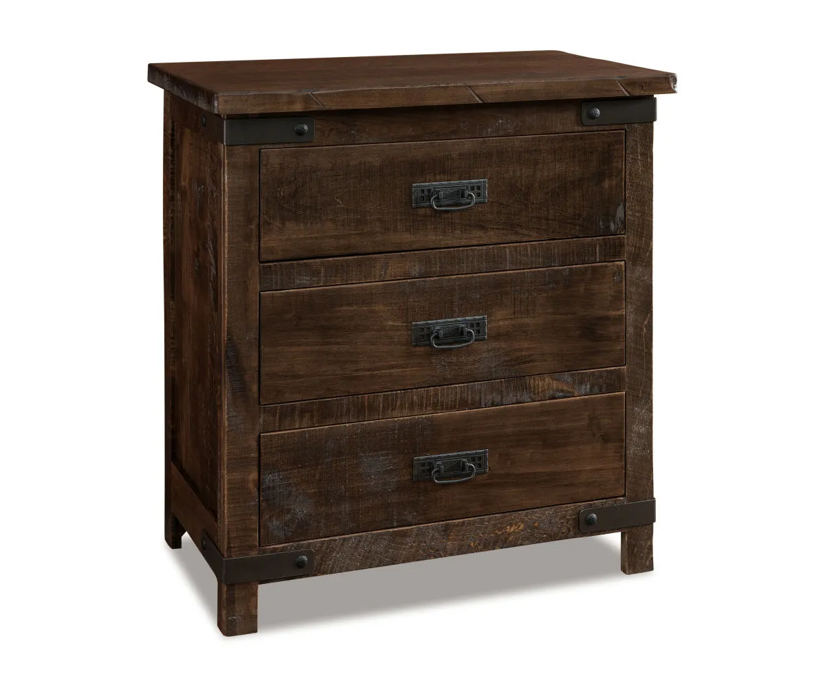 Ironwood 3 Drawer Nightstand