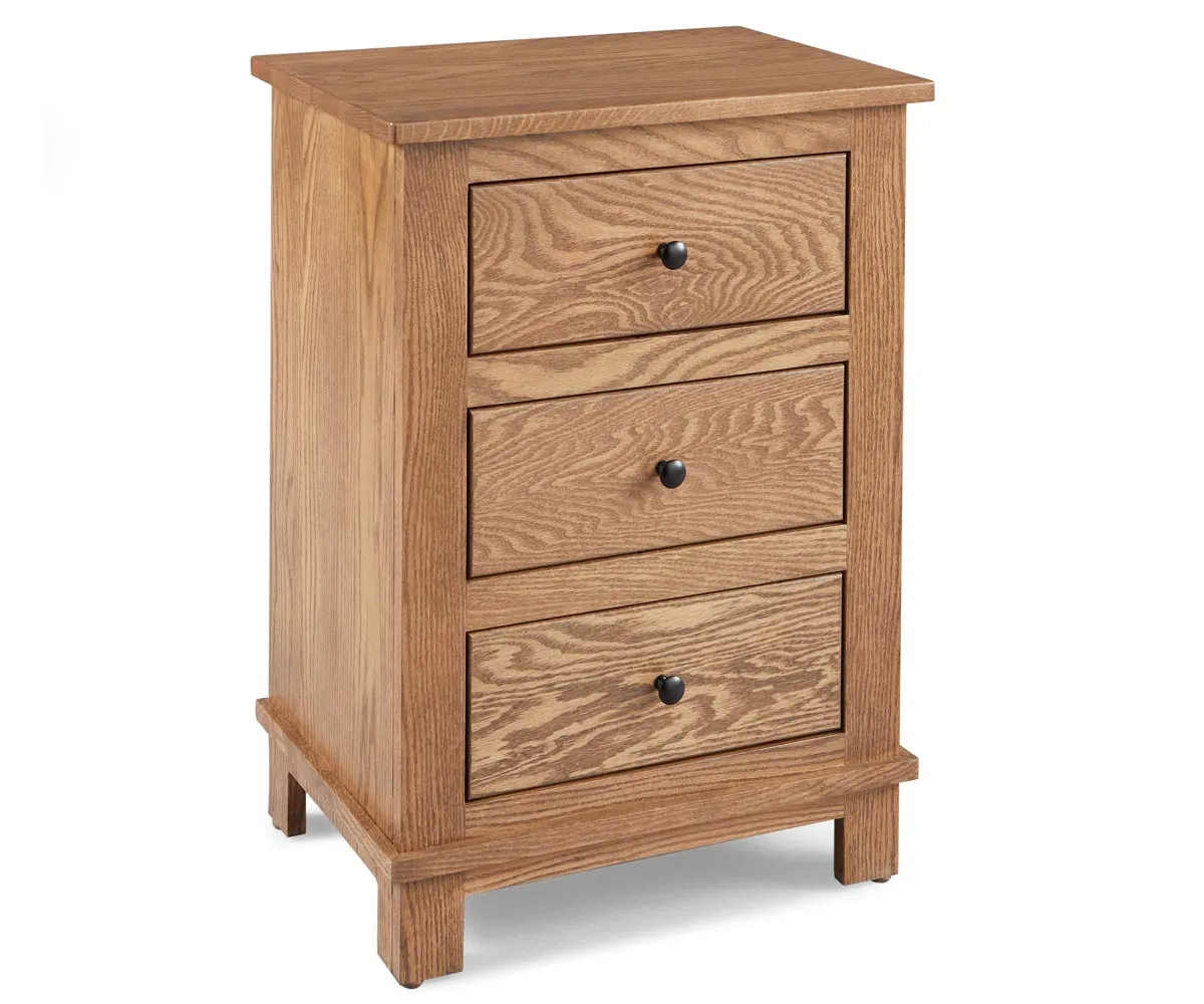Flint 3 Drawer Nightstand