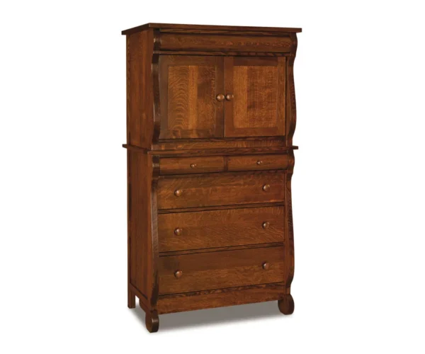 Old Classic Sleigh Chest Armoire
