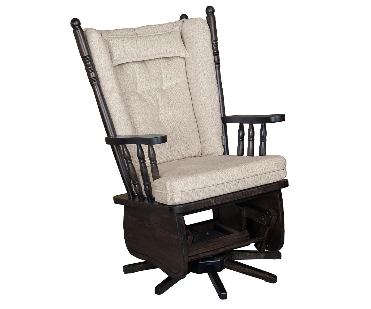 4 Post High Back Swivel Glider